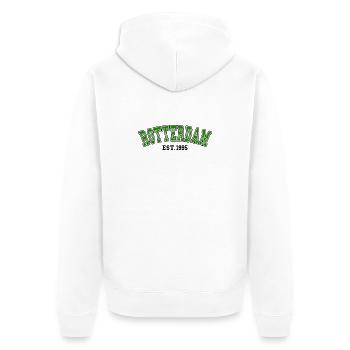 Rotterdam Est.1995 - Unisex Premium Organic Zip Hoodie - white - Back - Thijin (182cm)