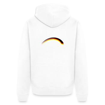 Germany Flag - Unisex Premium Organic Zip Hoodie - white - Back - Thijin (182cm)