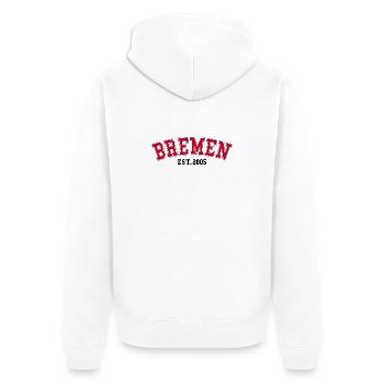 Brême Est. 2005 - Veste à capuche bio Premium Unisexe - blanc - Dos - Thijin (182cm)