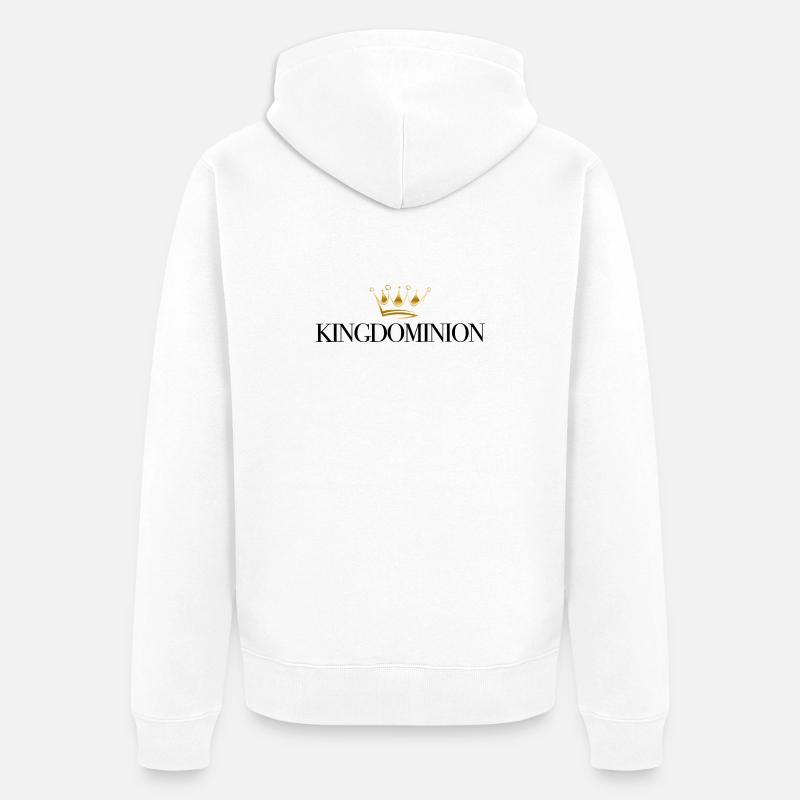 Couronne dorée Motif élégance - Veste à capuche bio Premium Unisexe - blanc
