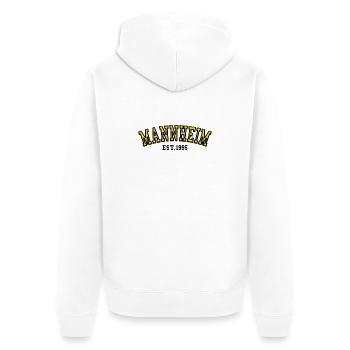 Mannheim Est 1995 - Unisex Premium Organic Zip Hoodie - white - Back - Thijin (182cm)