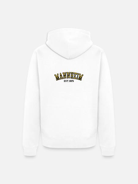 Mannheim Est 1975 - Unisex Premium Organic Zip Hoodie - white