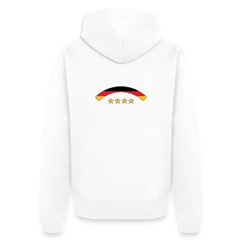 Drapeau Allemand - Allemagne - Veste à capuche bio Premium Unisexe - blanc - Dos - Thijin (182cm)