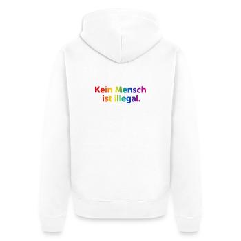 Vêtements Rainbow Embassy - Veste à capuche bio Premium Unisexe - blanc - Dos - Thijin (182cm)