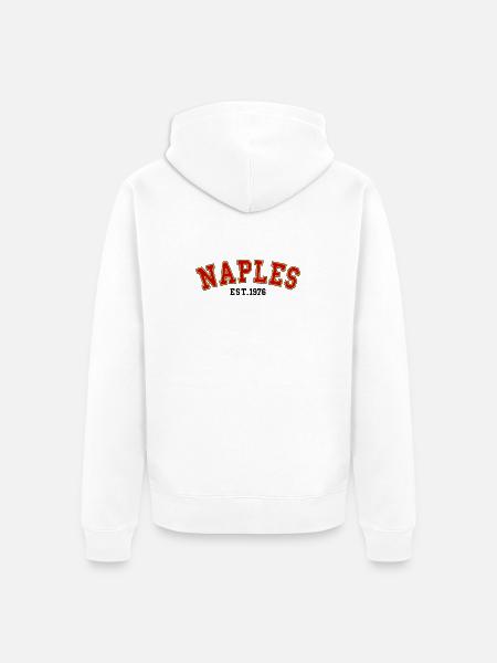 Naples Est. 1976 - Unisex Premium Organic Zip Hoodie - white