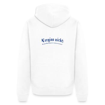 Don't Forget Blue Gothic - Unisex Premium Organic Zip Hoodie - white - Back - Thijin (182cm)