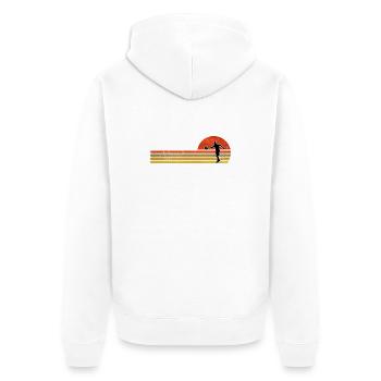 Retro Vintage Pedal - Unisex Premium Organic Zip Hoodie - white - Back - Thijin (182cm)