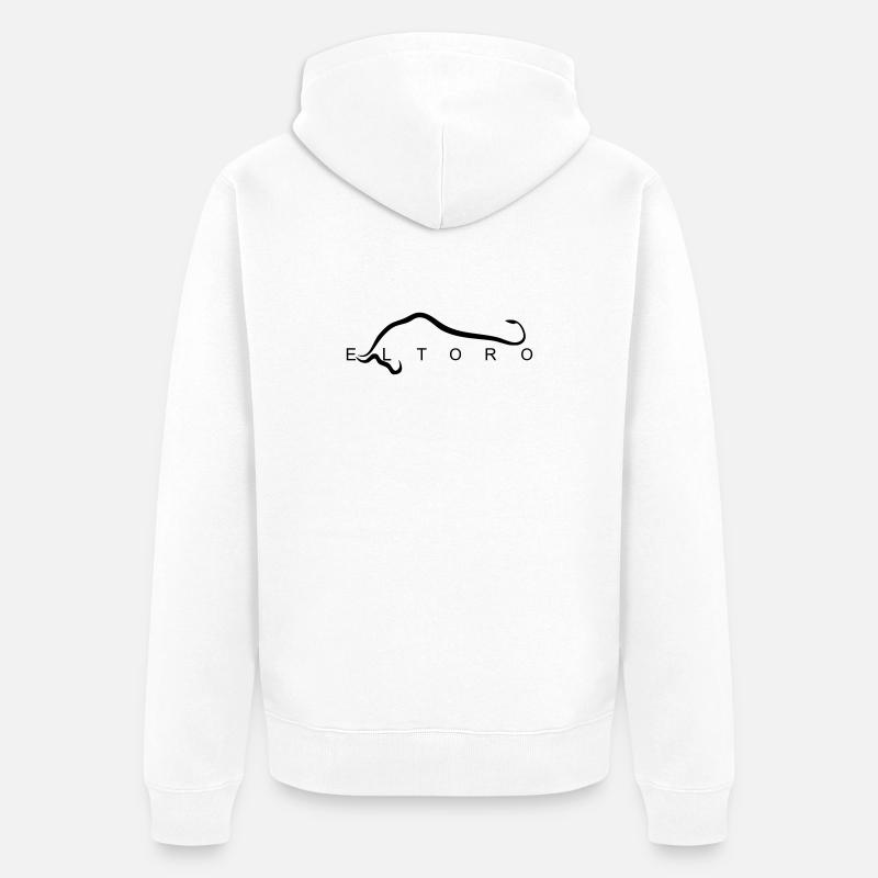 El_Toro - Unisex Premium Bio Zip Hoodie - Weiß