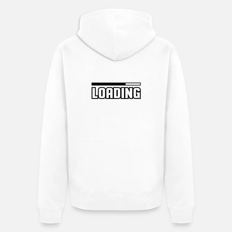 Loading - Unisex Premium Organic Zip Hoodie - white