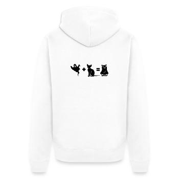 Funny Halloween Dog Ghost - Unisex Premium Bio Zip Hoodie - Weiß - Hinten - Thijin (182cm)