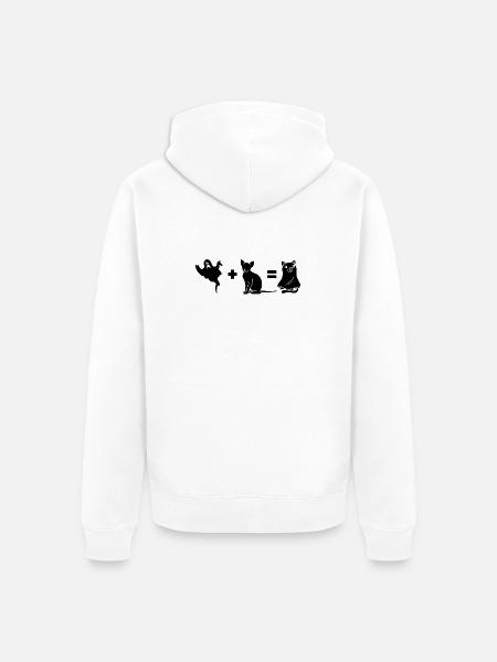 Funny Halloween Dog Ghost - Unisex Premium Bio Zip Hoodie - Weiß