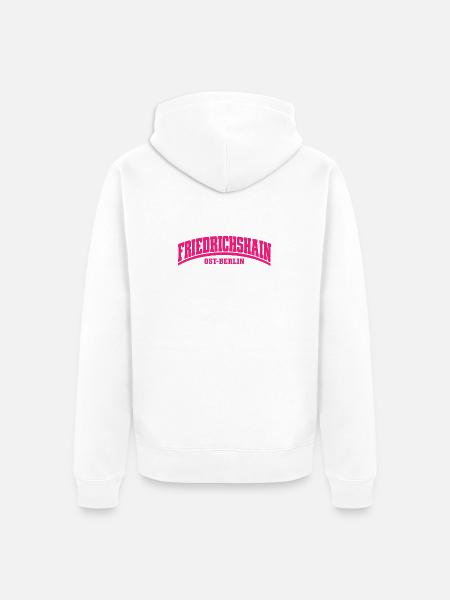 Friedrichshain - Ost-Berlin - Bezirk - Deutschland - Unisex Premium Bio Zip Hoodie - Weiß