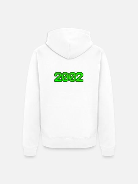 Nerd 2002 - Unisex Premium Bio Zip Hoodie - Weiß