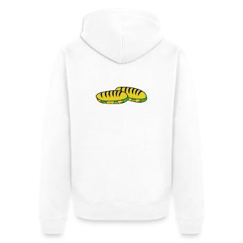 Sandwich Slipper Motiv - Unisex Premium Bio Zip Hoodie - Weiß - Hinten - Thijin (182cm)