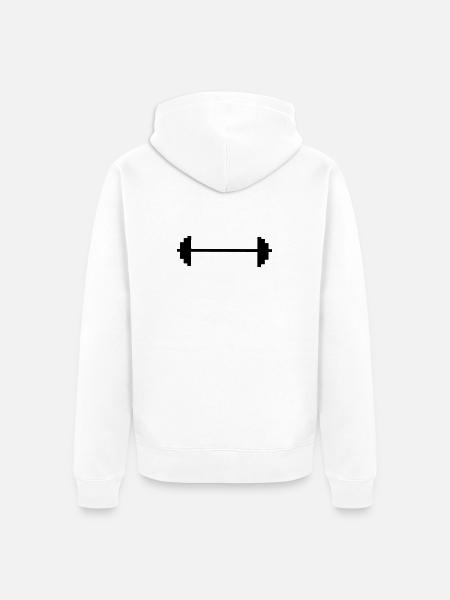 2541614 14692812 weights - Unisex Premium Organic Zip Hoodie - white
