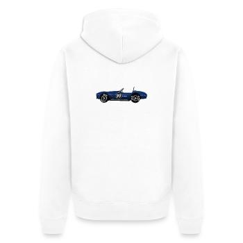 Classic Racer 99 – Vintage Racing Car - Unisex Premium Organic Zip Hoodie - white - Back - Thijin (182cm)