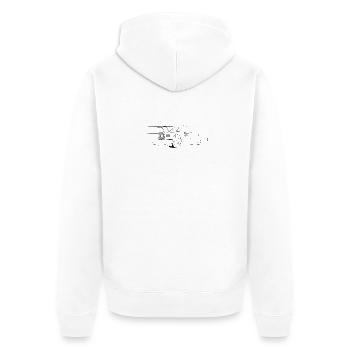 fast cars legend oldschool classics sketch Autos - Unisex Premium Bio Zip Hoodie - Weiß - Hinten - Thijin (182cm)