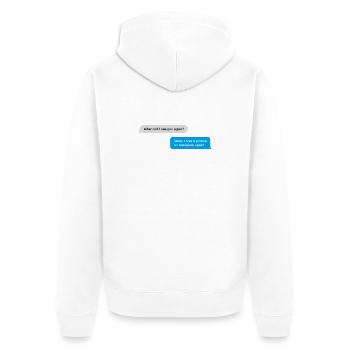 when will i see you again Instagram - Unisex Premium Organic Zip Hoodie - white - Back - Thijin (182cm)