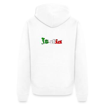 T-shirt logo Italia - Veste à capuche bio Premium Unisexe - blanc - Dos - Thijin (182cm)