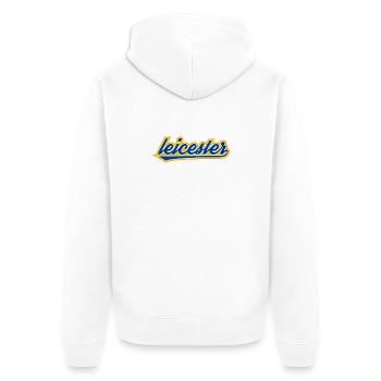 Leicester Script Swoosh sur les vêtements - Veste à capuche bio Premium Unisexe - blanc - Dos - Thijin (182cm)