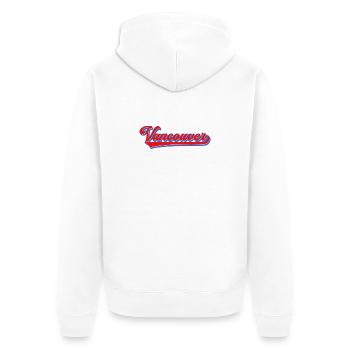 Vancouver Lettering Retro Style - Unisex Premium Organic Zip Hoodie - white - Back - Thijin (182cm)