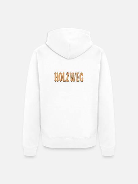 HOLZWEG - Irrtum - Unisex Premium Bio Zip Hoodie - Weiß