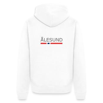 Alesund - Norvège - Norvège - Norvège - Veste à capuche bio Premium Unisexe - blanc - Dos - Thijin (182cm)