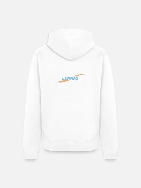 Lennas Lennas - Unisex Premium Organic Zip Hoodie - white