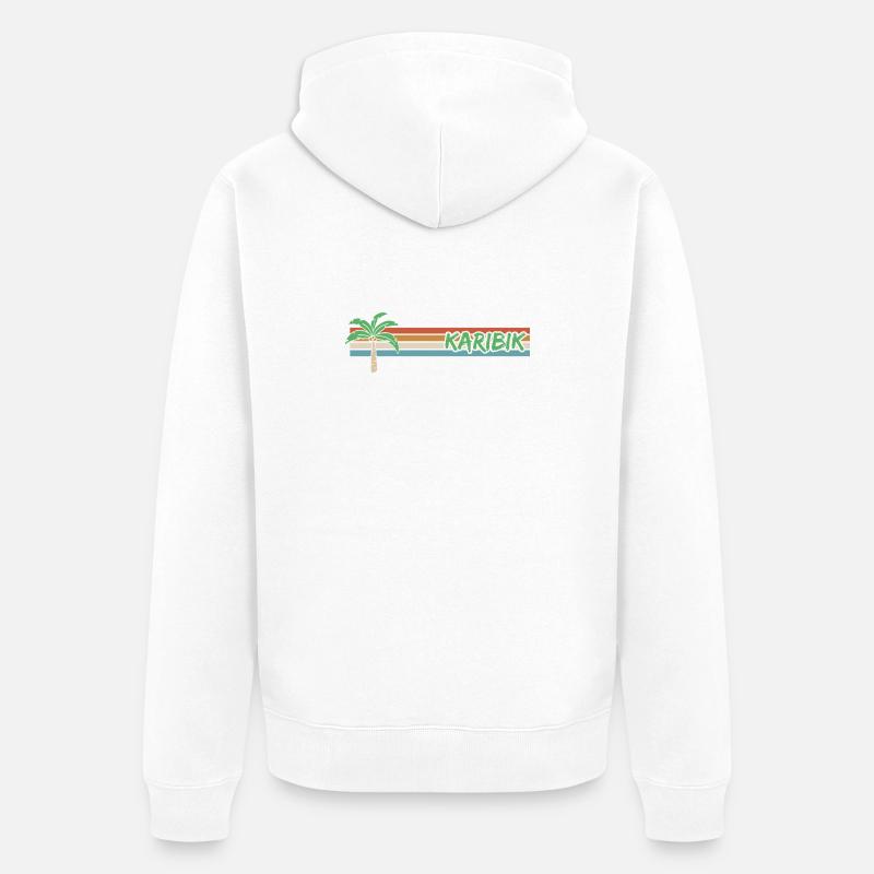 Vacances Caraïbes - Veste à capuche bio Premium Unisexe - blanc