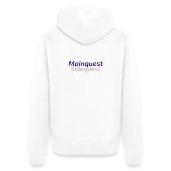 Mode Sidequest activé - Veste à capuche bio Premium Unisexe - blanc - Dos - Thijin (182cm)