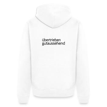 exaggeratedly handsome - Unisex Premium Organic Zip Hoodie - white - Back - Thijin (182cm)