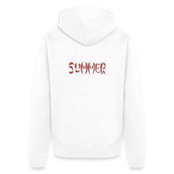 Summer chilli - Unisex Premium Organic Zip Hoodie - white - Back - Thijin (182cm)