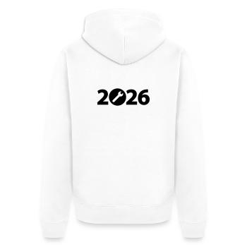 Builder 2026, Renovation 2026, Craftsman 2026 - Unisex Premium Organic Zip Hoodie - white - Back - Thijin (182cm)