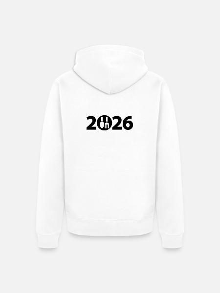 Gärtner 2026, Gartenbau 2026 - Unisex Premium Bio Zip Hoodie - Weiß