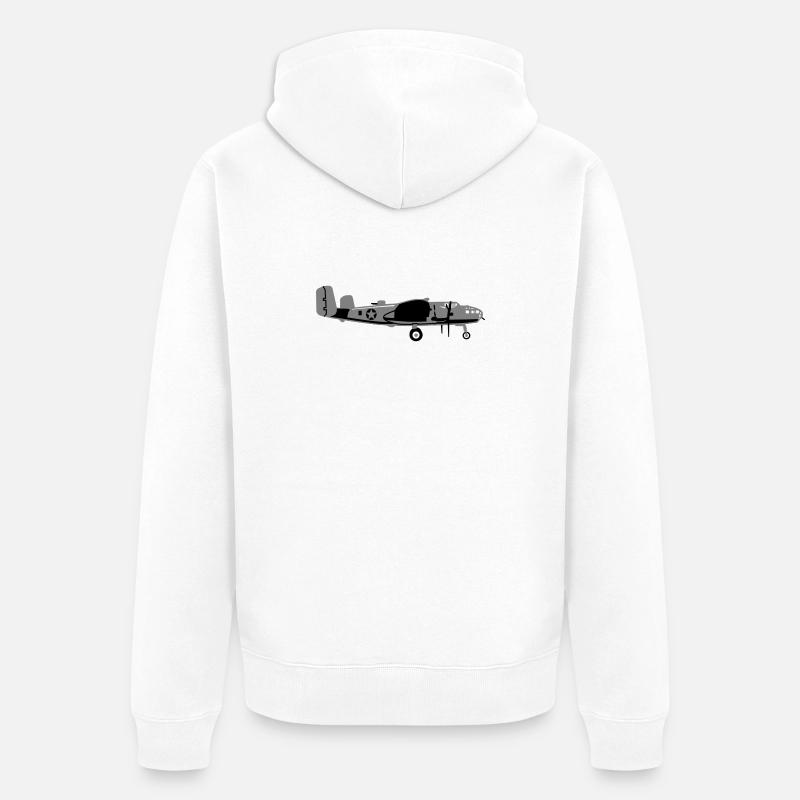 B-25 - Veste à capuche bio Premium Unisexe - blanc