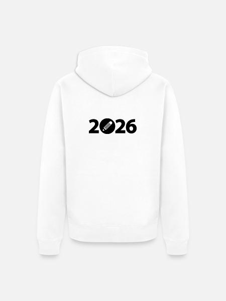 Writer 2026, Student 2026, Student 2026 - Unisex Premium Organic Zip Hoodie - white