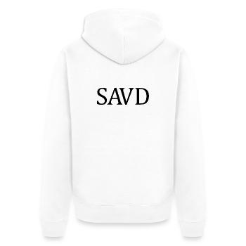 Errettet Bibel Christ Glaube Jesus Errettet - Unisex Premium Bio Zip Hoodie - Weiß - Hinten - Thijin (182cm)
