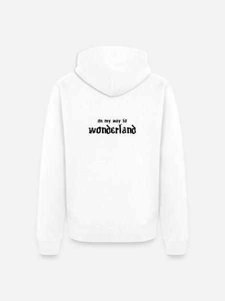 On my way to Wonderland - Unisex Premium Organic Zip Hoodie - white