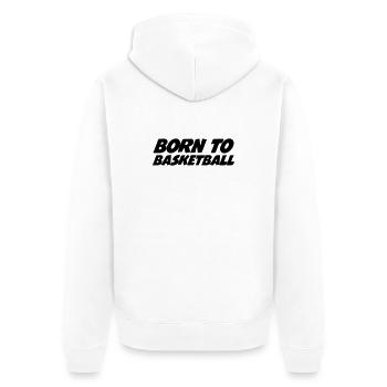 Né pour le Basketball - Veste à capuche bio Premium Unisexe - blanc - Dos - Thijin (182cm)