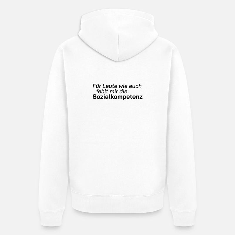 Compétences sociales - Veste à capuche bio Premium Unisexe - blanc