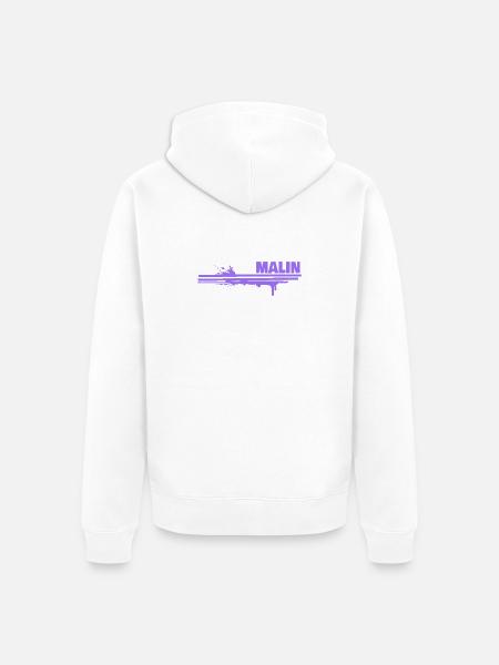 Geschenk für Malin - Unisex Premium Bio Zip Hoodie - Weiß