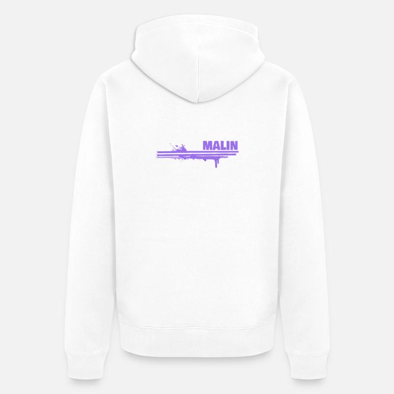 Cadeau pour Malin - Veste à capuche bio Premium Unisexe - blanc