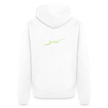 Gift Alwin - Unisex Premium Organic Zip Hoodie - white - Back - Thijin (182cm)