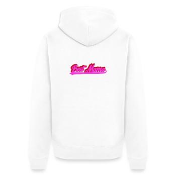 Beste Mama Retro Bold Typografie - Unisex Premium Bio Zip Hoodie - Weiß - Hinten - Thijin (182cm)