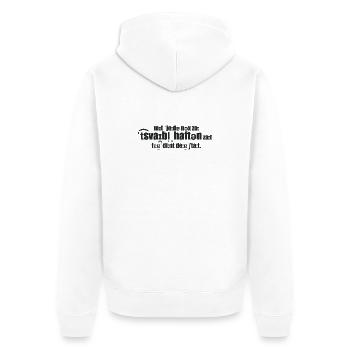 zweifelhafte Taten - Unisex Premium Bio Zip Hoodie - Weiß - Hinten - Thijin (182cm)
