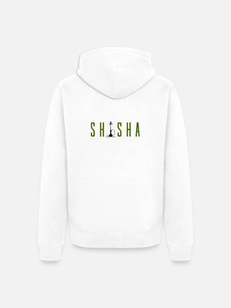 Hookah - Unisex Premium Organic Zip Hoodie - white