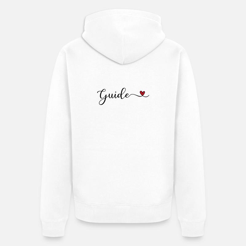 Guide - Veste à capuche bio Premium Unisexe - blanc