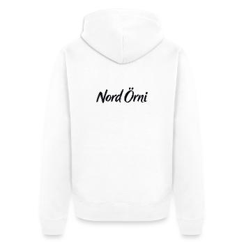 North Örni - Unisex Premium Organic Zip Hoodie - white - Back - Thijin (182cm)