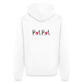  Fête des Pères Papa Amour avec Cœurs Tendres Dad - Veste à capuche bio Premium Unisexe - blanc - Dos - Thijin (182cm)