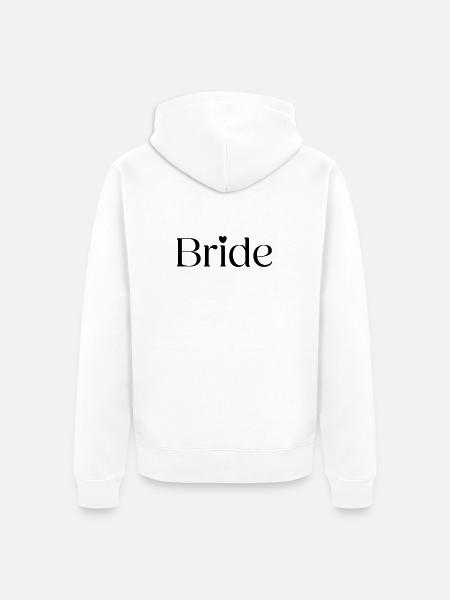 Bride - Unisex Premium Organic Zip Hoodie - white